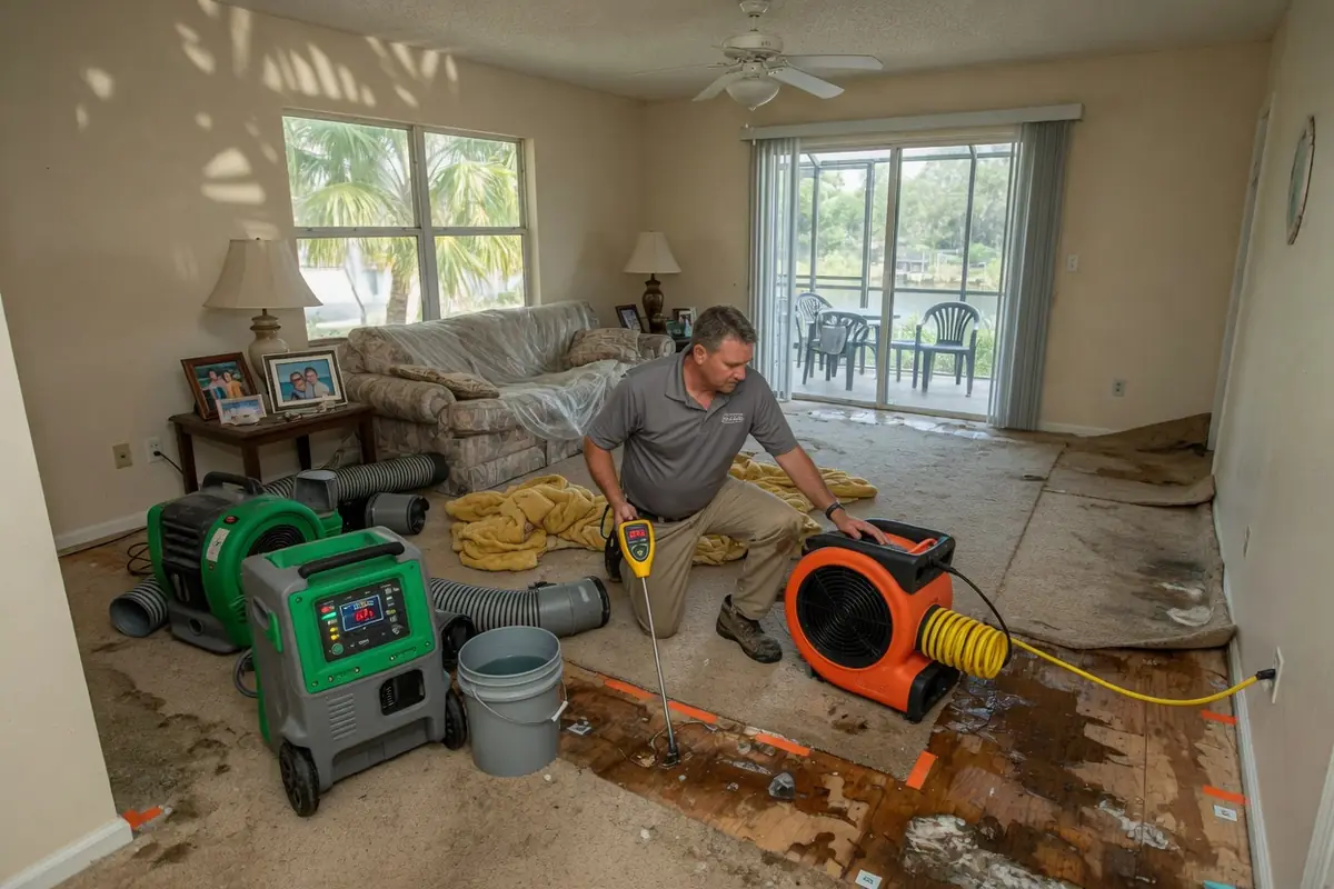 Water Damage Restoration North Port FL, LLC crew at work